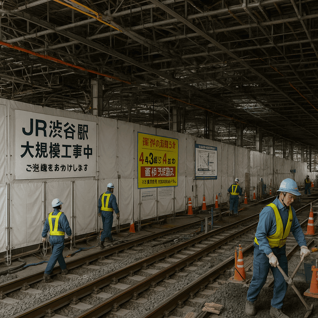 【驚愕】JR山手線大規模運休！渋谷駅12年工事の終焉か！？なんJ民騒然ｗｗｗ