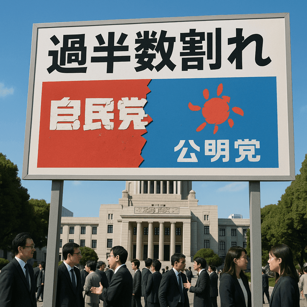 【衝撃】自民・公明、過半数割れ確実！石破首相の立場どうなる？